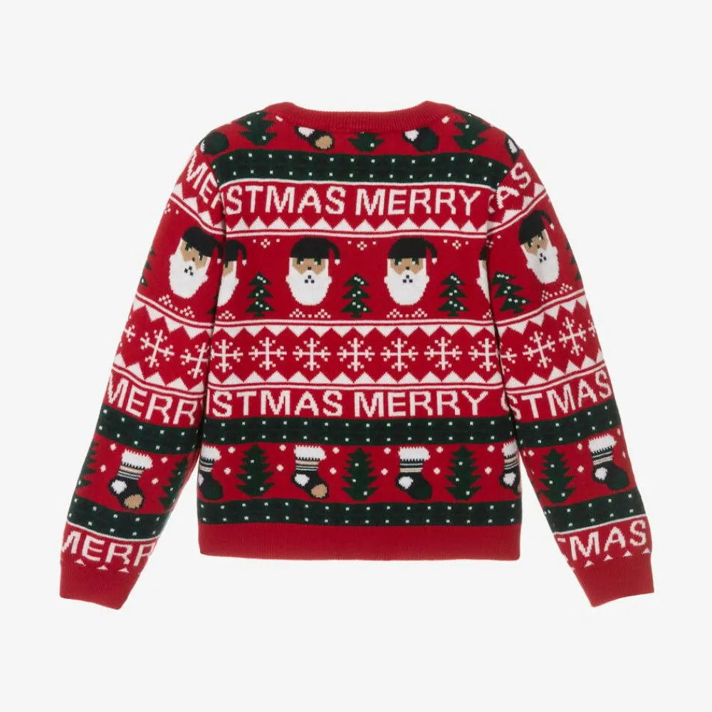 NAME IT Tops*Red Festive Knitted Sweater