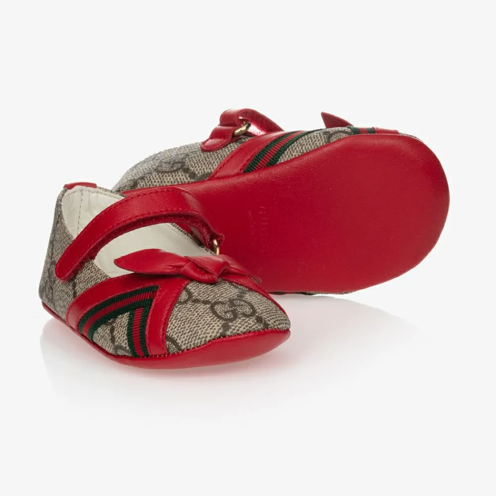 Gucci Pumps & Ballerinas*Red GG Ballerina Baby Pumps