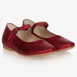 Manuela de Juan Bar Shoes|Bar Shoes*Red Glitter Leather Shoes