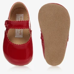 Early Days Traditional Shoes*Red Leather Pre-Walker Shoes