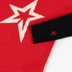 Perfect Moment Tops*Red Merino Wool Star Sweater