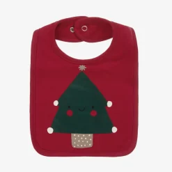 NAME IT Feeding Accessories*Red Organic Cotton Festive Motif Bib