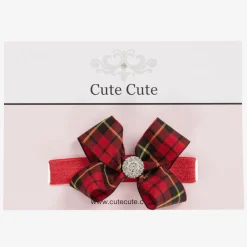 Cute Cute Hair Accessories*Red Tartan Headband (7cm)