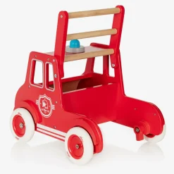 Vilac Toys|Toys*Red Wooden Fire Engine Walker (46cm)