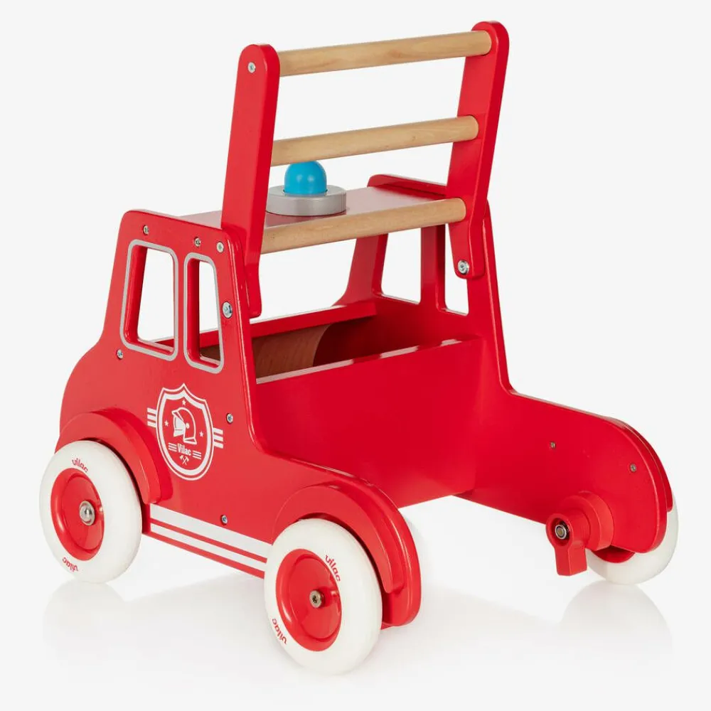 Vilac Toys|Toys*Red Wooden Fire Engine Walker (46cm)