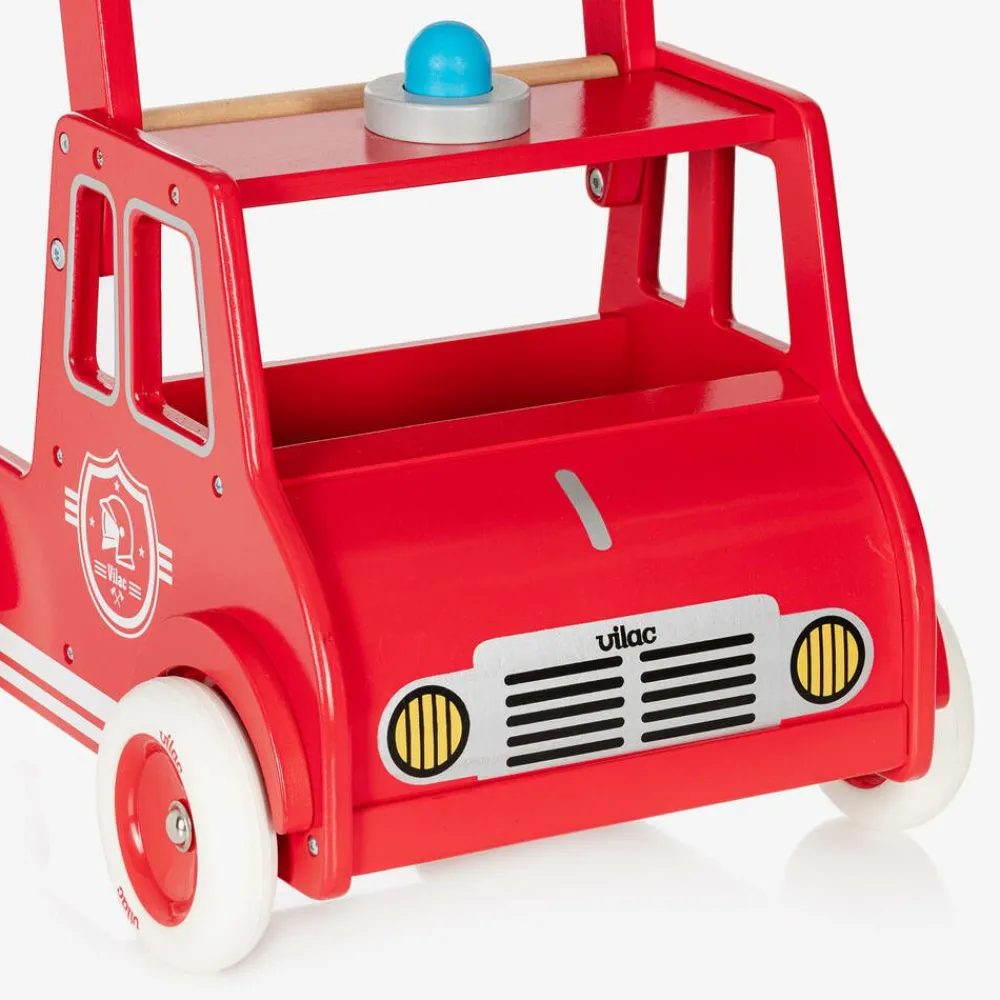 Vilac Toys|Toys*Red Wooden Fire Engine Walker (46cm)