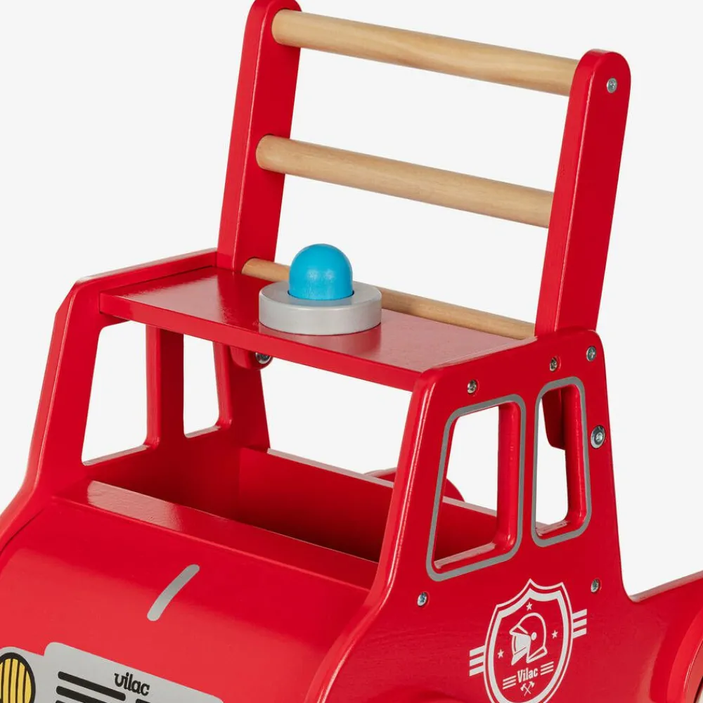 Vilac Toys|Toys*Red Wooden Fire Engine Walker (46cm)