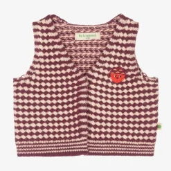 The Bonniemob Tops|Tops*Red Wool & Organic Cotton Waistcoat
