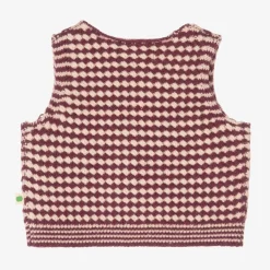 The Bonniemob Tops|Tops*Red Wool & Organic Cotton Waistcoat