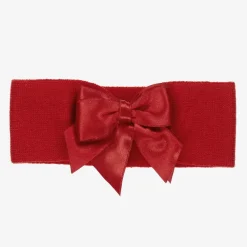 La Perla Hair Accessories*Red Wool Bow Headband