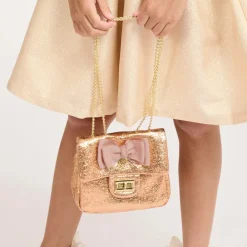 Angels Face Bags*Rose Gold Bow Handbag (17cm) RoseGold
