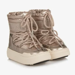 Moon Boot Boots|Boots*Rose Gold Lace-Up Boots