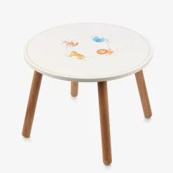 Bigjigs Gifts|Gifts*Round White Wooden Animal Table (60cm)