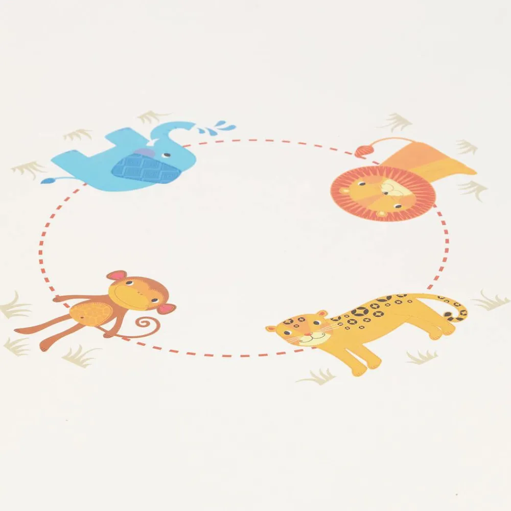 Bigjigs Gifts|Gifts*Round White Wooden Animal Table (60cm)