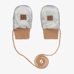 Elodie Gloves & Mittens|Gloves & Mittens*Silver Faux Leather Baby Mittens