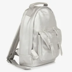 Elodie Bags|Bags*Silver Faux Leather Mini Backpack (27cm)