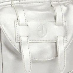 Elodie Bags|Bags*Silver Faux Leather Mini Backpack (27cm)