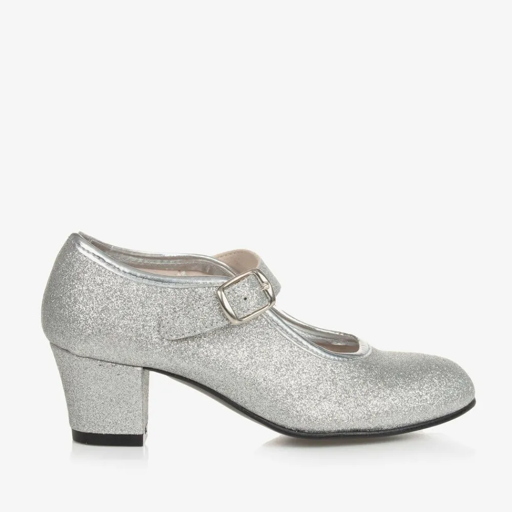Childrens Classics Wedges & Heels|Wedges & Heels*Silver Glitter Heeled Shoes