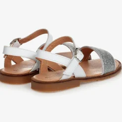 Childrens Classics Sandals*Silver Glitter Leather Sandals