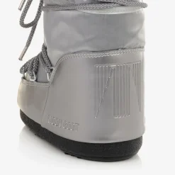 Moon Boot Snow Boots|Snow Boots*Silver Icon Glance Satin Snow Boots