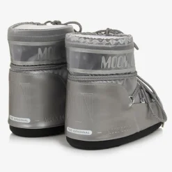 Moon Boot Snow Boots|Snow Boots*Silver Icon Low Satin Snow Boots