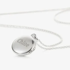 Little Star Jewellery|Jewellery*Silver Personalised Round Locket (38cm)
