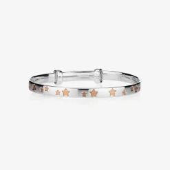 Little Star Jewellery|Jewellery*Sterling Silver & Rose Gold Star Bangle