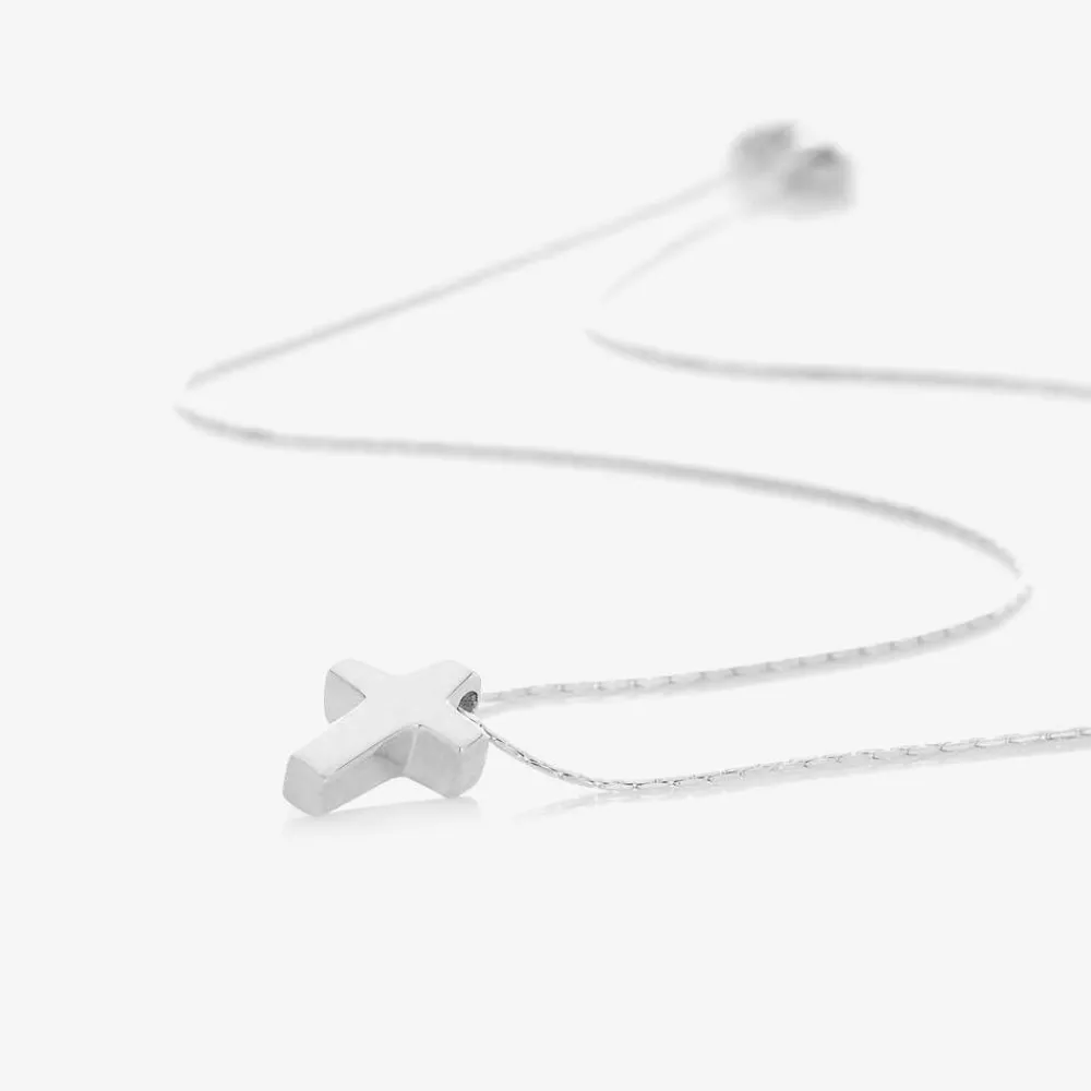 Tales From The Earth Gifts|Jewellery*Sterling Silver Cross Necklace (40cm)