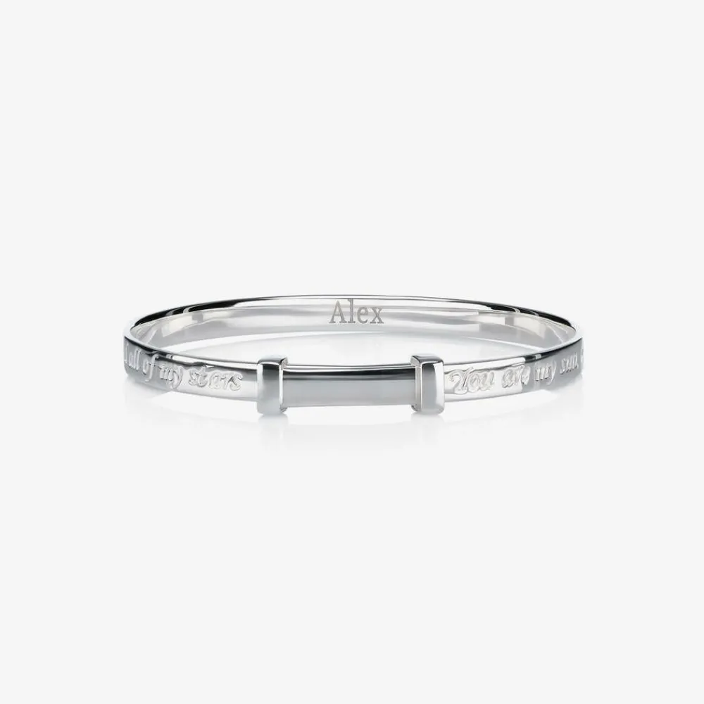 Little Star Jewellery|Jewellery*Sterling Silver Engraved Luna Bangle