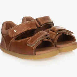 Bobux Step Up First Walkers|First Walkers*Tan Brown Leather Baby Sandals