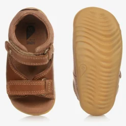 Bobux Step Up First Walkers|First Walkers*Tan Brown Leather Baby Sandals