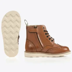Young Soles Boots|Boots*Tan Brown Leather Brogue Boots