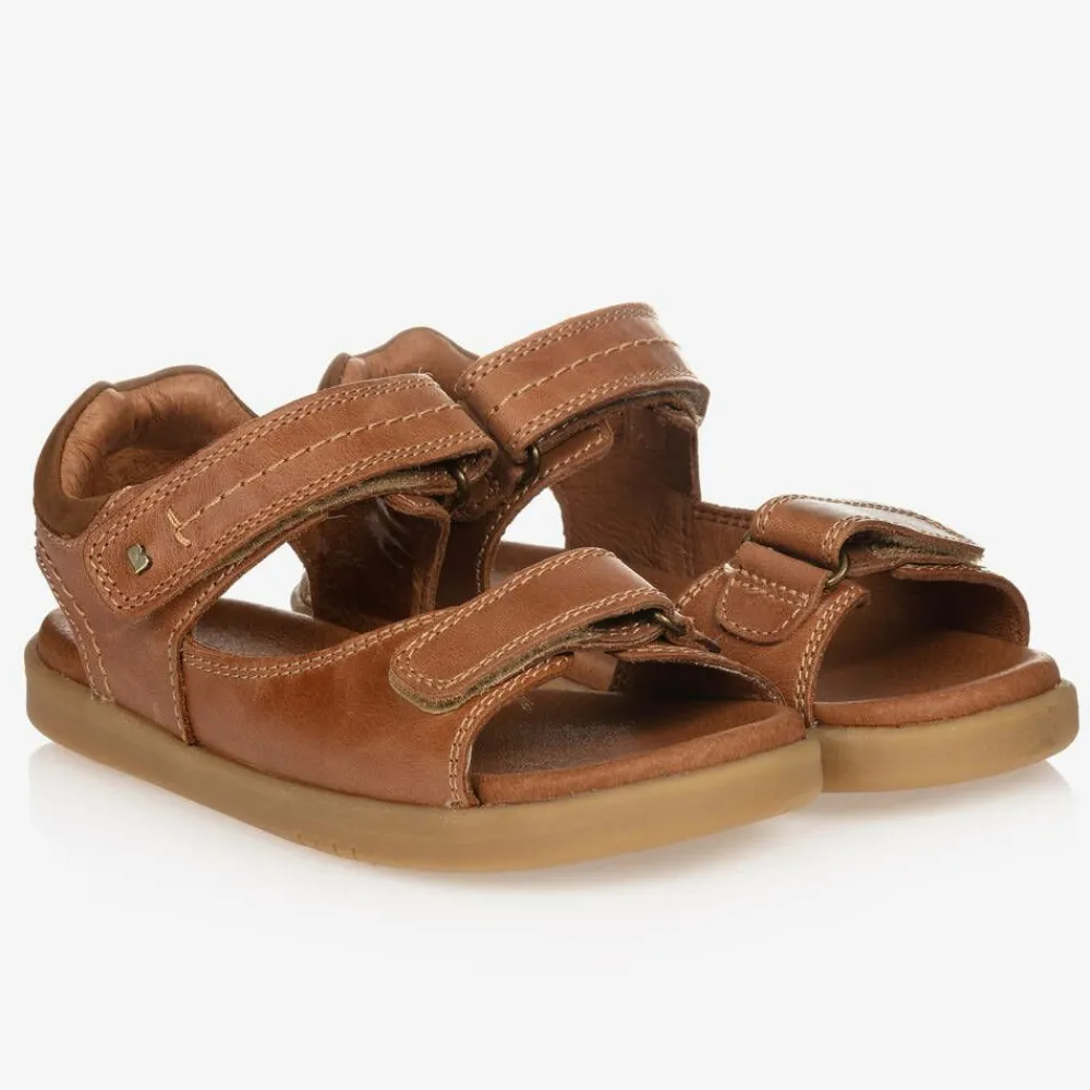 Bobux Kid + Sandals|Sandals*Tan Brown Leather Sandals