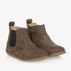 Pom dApi Boots|Boots*Taupe Brown Leather First Walker Boots