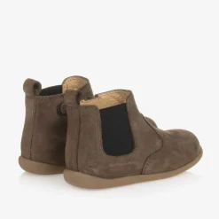 Pom dApi Boots|Boots*Taupe Brown Leather First Walker Boots