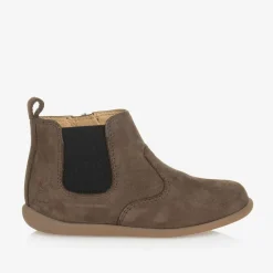 Pom dApi Boots|Boots*Taupe Brown Leather First Walker Boots