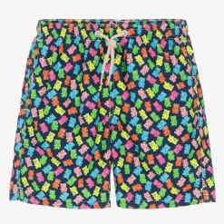 MC2 Saint Barth Swimwear*Teen Blue Gummy Bear Print Swim Shorts