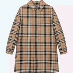 Burberry Coats & Jackets*Teen Boys Beige Check Reversible Car Coat