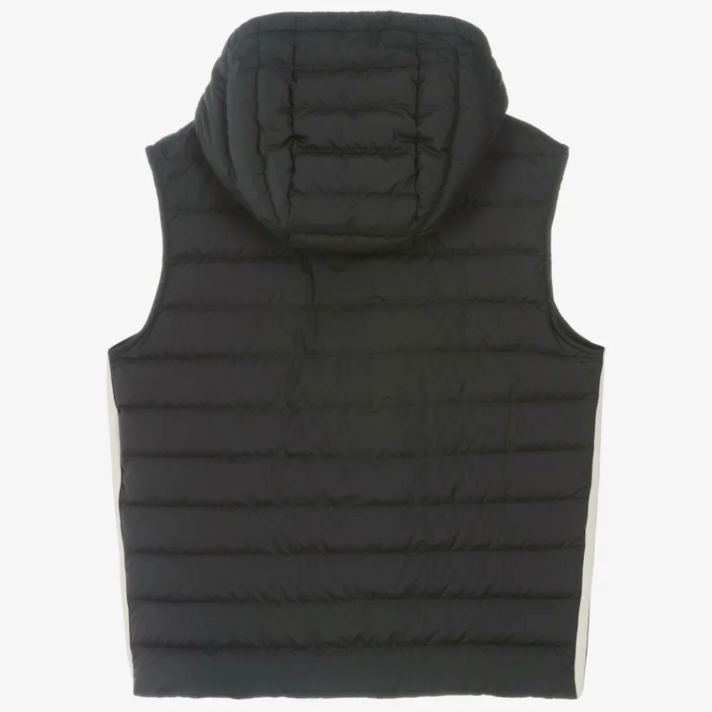Moncler Enfant Activewear*Teen Boys Black Down Kamaria Gilet