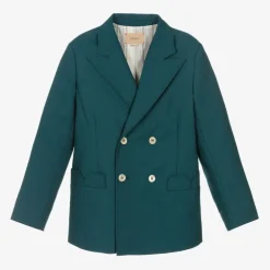 Gucci Coats & Jackets*Teen Boys Blue Wool Square G Blazer