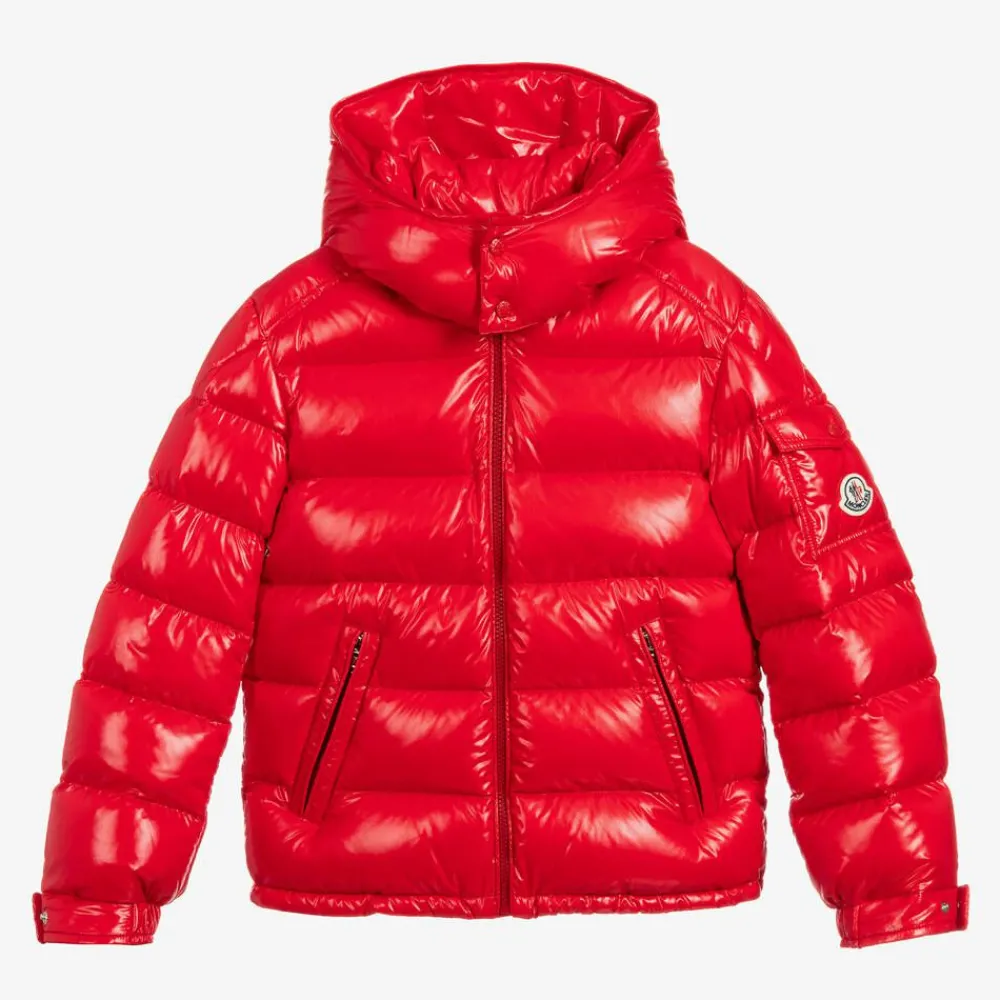 Moncler Enfant Coats & Jackets*Teen Boys Red Maya Down Puffer Jacket