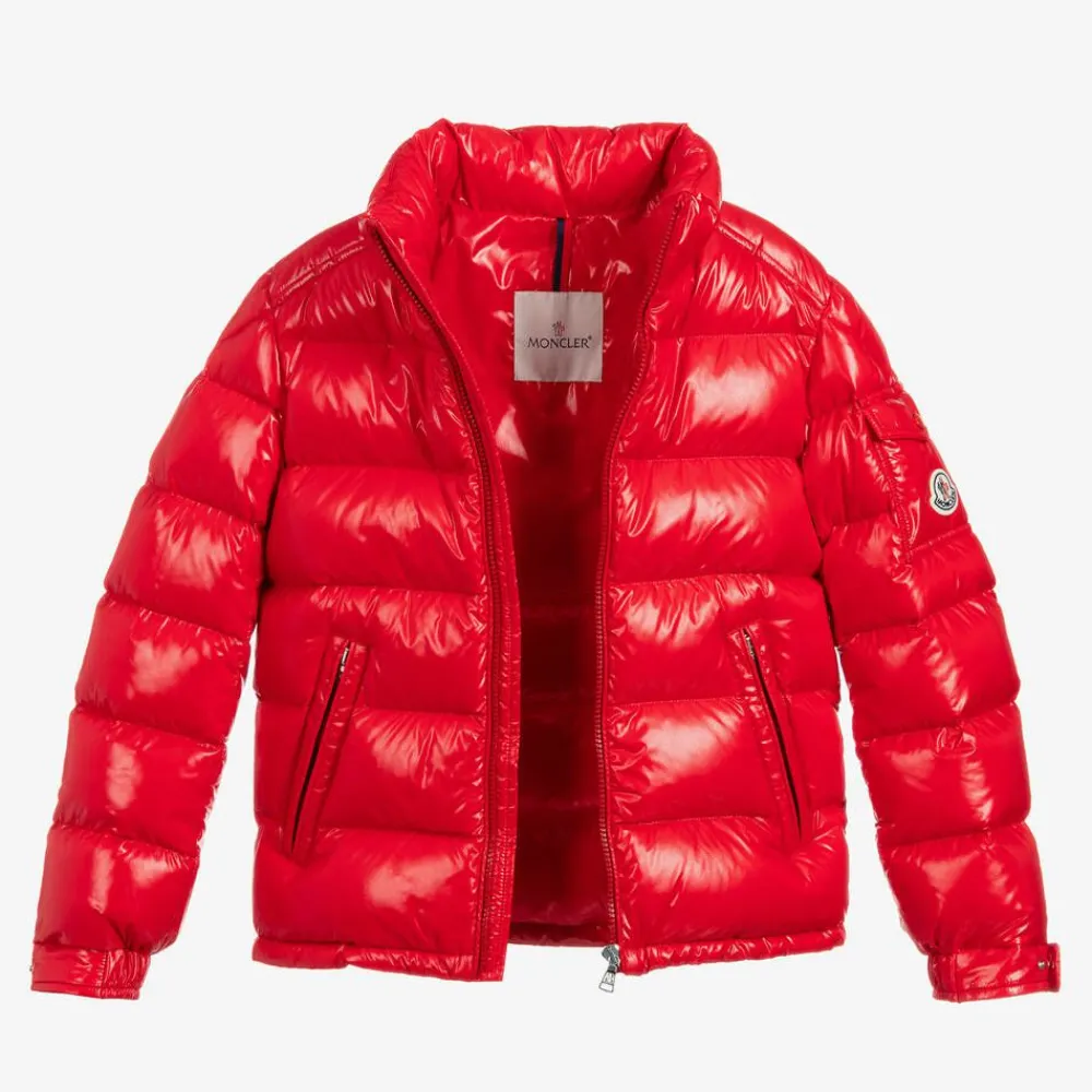 Moncler Enfant Coats & Jackets*Teen Boys Red Maya Down Puffer Jacket