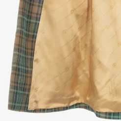 Gucci Coats & Jackets*Teen Girls Blue & Brown Wool Check Coat