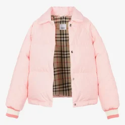 Burberry Coats & Jackets*Teen Girls Pink Down Padded Puffer Jacket