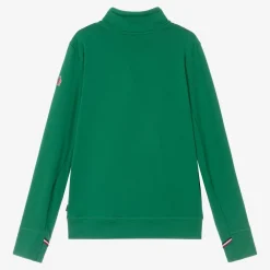 Moncler Enfant Activewear|Activewear*Teen Green Technical Half-Zip Top