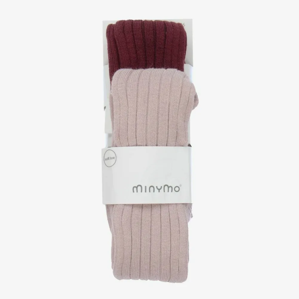 Minymo Tights*Two Tone Pink Tights (2 Pack)