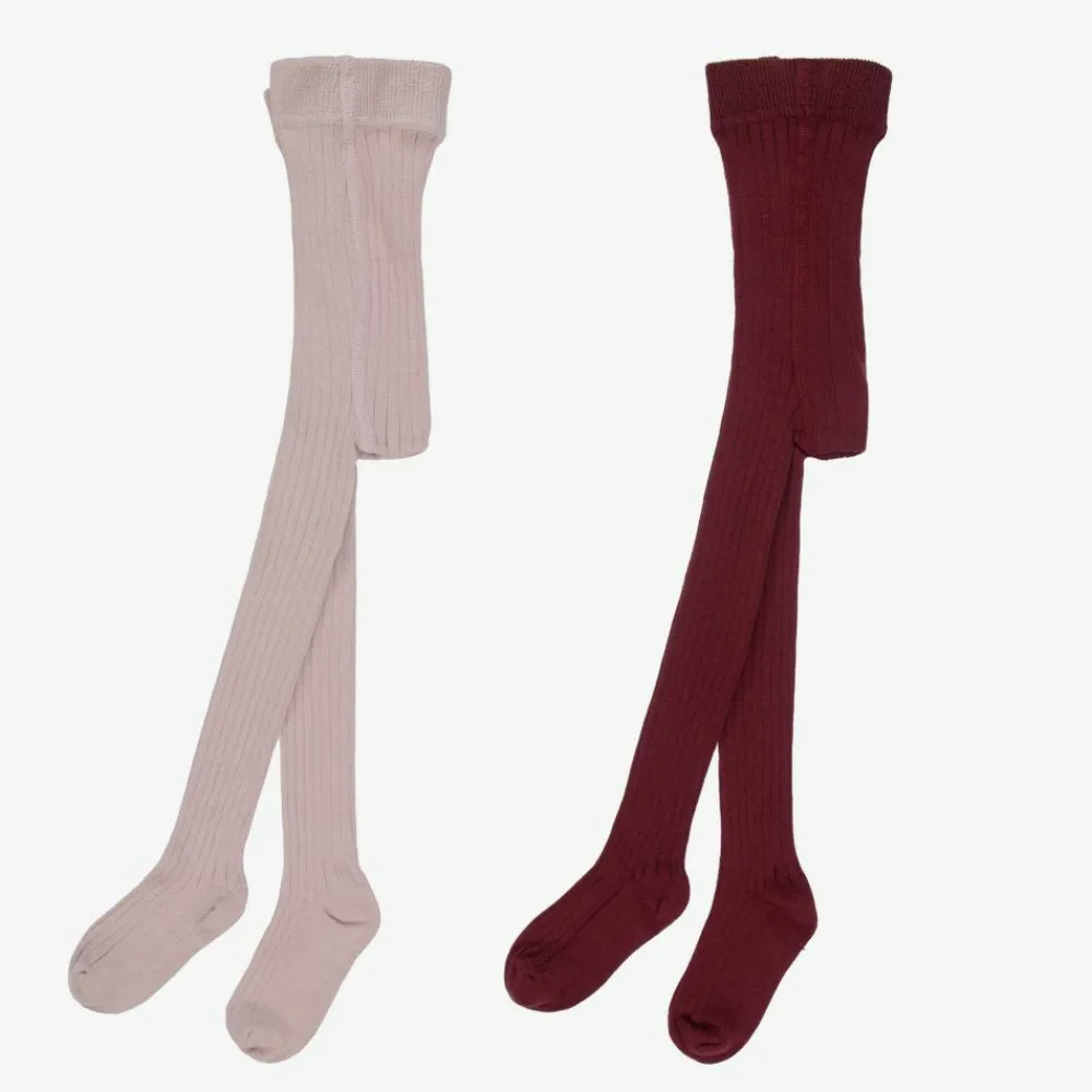 Minymo Tights*Two Tone Pink Tights (2 Pack)