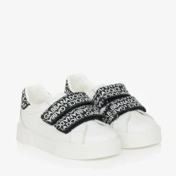 Dolce amp; Gabbana Trainers*White & Black Leather Baby Trainers
