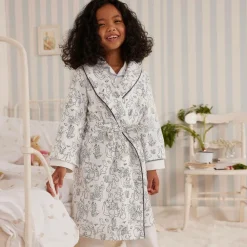 Peter Rabbit™ by Childrensalon Towels & Robes|Towels & Robes*White & Blue Cotton Dressing Gown