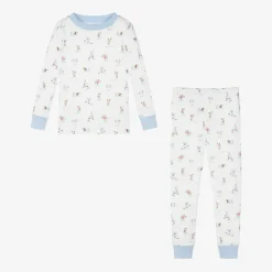 Kissy Kissy Nightwear*White & Blue Cotton Playground Pups Pyjamas